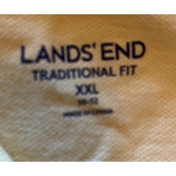 Men's Lands' End XXL Yellow Polo Shirt 50 - 52 Traditional Fit - Picture 4 of 4